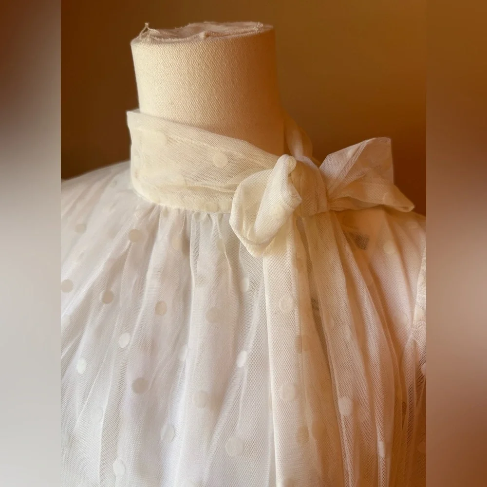 NWT Anthro Maeve Tulle Tie-Neck Blouse - Picture 6 of 8